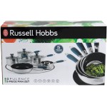 Russell Hobbs RH01179EU Opulence 5 Pièces Batterie de Cuisine 16 18 20cm Casseroles avec Couvercles 14cm Casserole à Lait 24cm Poêle à Frire Acier Inoxydable Compatible avec Plaques à Induction - B08GSB2JTWK