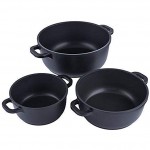 Style'n Cook Nero Classico Lot de 6 casseroles en Fonte d'aluminium Noir - B072L31QTH9