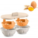 Bibest Pocheuses à œufs Micro-Ondes,Cuiseur à œufs pochés Cuiseur à Vapeur pour œufs Machine à œufs pochés égouttoir pour Micro-Ondes Gadget de Cuisine Cadeau de fête des mères Bleu et Orange - B09V3KZHBT1