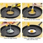 Bolatus Lot de 4 anneaux ronds en acier inoxydable pour œufs au plat pancakes omelettes - B08P3CYFVYU