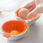 Chaudière à œufs Double Tasse pocheuse d'oeufs Parfaits au Micro-Ondes pocheuse à œufs Micro-Ondes Gadgets de Cuisine à Domicile Outils Outils de Cuisson Orange - B08XWF1JQPU