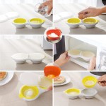 Cuit-œuf en silicone double pocheuse à œufs pour micro-ondes cuiseur à œufs pochés ustensiles de cuisine sans BPA passe au lave-vaisselle vert - B09WM9WTJ5Y