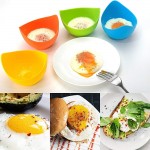 Lot de 4 pocheuses à œufs en silicone résistantes aux hautes températures faciles à démouler sans BPA pour faire des œufs pochés parfaits - B08N5R7M9CO