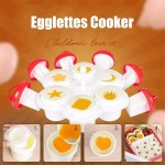 Lot de 6 cuiseurs à œufs en silicone sans coquille Easy Eggs moule à œufs en silicone anti-adhésif pocheuse à œufs - B08TRQ68FG4