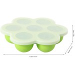 Vapeur à œufs forme verte portable à 7 trous en silicone adapté aux accessoires d'ustensiles de cuisine en forme de pression réutilisable - B094GG86742