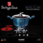 Batterie de casseroles BERLINGER Haus 15 pièces Metallic Line couleur Aquamarine Edition - B07L5ZWXCRZ