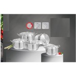 Set de 10 casseroles avec couvercle Induction Acier inoxydable Passion - B0976398W5B