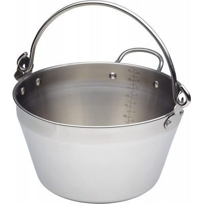 Kitchen Craft Home Made Maslin Pan Jam Pan for Induction HOB Stainless Steel 4.5 Litre - B00JCGN4A6K