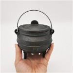 ZHANGZHI 1 8# 350ml Petite fonte Cauldron Afrique du Sud Potjie Pot Cookware Color : Black - B09K7TTHQG6
