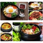 ZHANGZHI Coréen pierre de pierre pierre poisson bibimbap pot de céramique casserole palette Capacity : 6 inch Color : Black - B09NYGQXNW8