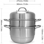 Cocoarm Pot à Vapeur Vapeur Facile à Prendre en Acier Inoxydable pour la Cuisine - B099KPFQJSJ