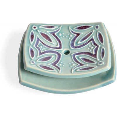 AshenWren Ceramics Hiérarchisé Porte-Savon Bleu Sarcelle Sarcelle - B06Y51QQWVC