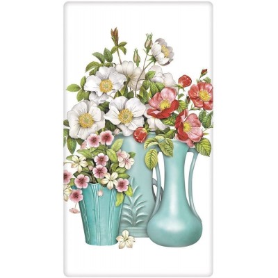 Mary Lake-Thompson Vases Bleus des Fleurs de Farine Sac Torchon 30x30 Multicolore - B06XG98HKJO