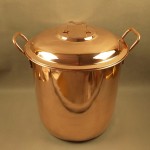 Pot binaural en cuivre pur à fond plat en cuivre pur Pot en cuivre épais Cadeau de santé 50 x 50 cm - B09KTY1QQYZ