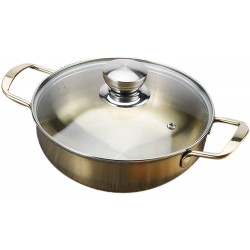 Pot chaud Diamètre intérieur 20cm Accessoires de cuisson à chaud Grille sans fumée électrique Color : Golden - B09MLDBW1GG