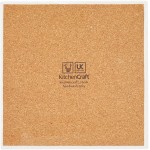 KitchenCraft Dessous de plat carré en céramique avec dos en liège « Drop It Like It's Hot » Vert blanc 20 x 20 cm - B07DSBXMNTT