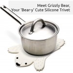 OTTOTO Dessous de plat en forme de grizzly Blanc - B01NARUS465