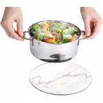WENKO Dessous de plat rond en marbre pour casseroles poêles - B08Z8BWWM4E