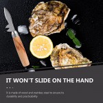 Lurrose 2Pcs Écaillage D' huîtres Couteau en Acier Inoxydable Oyster Clam Cutter avec Manche en Bois Fruits De Mer Service Outil Cuisine Gadget pour La Maison Restaurant - B09H6KHMY5H