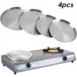 Couvercle de cuisinière Caches de Protection pour Plaques de Cuisson Couvercles de Poêles Cache-Plaques Electrique en Acier INOX comme de Utensiles de Cuisine 4PCS - B07DVGGQYLB