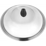 Hemoton Couvercle de casserole en acier inoxydable Diamètre 34 cm Couvercle de rechange pour casserole Poêle universelle pour ustensiles de cuisine - B08DS7FR1QX