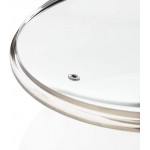 Kerafactum Couvercle en verre Passe au lave-vaisselle résistant à la chaleur Universal Couvercle pour casserole et poêle Qualité en verre trempé Vapeur Poignée en acier inoxydable 32 cm - B07D8TH95N8