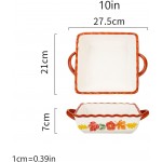MHUI Mini Plats à Four en céramique Ensemble de 2 | Four à Table Plats de Cuisson | Pot à lasagnes tartes et cocottes | Carré,Bleu,10in - B097BYXDK5P