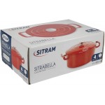Sitram COCOTTE Sitrabella ovale en fonte émaillée 4 litres Extérieur rouge et intérieur blanc toutes sources de chaleur y compris induction et four 711083 - B07Z8KVPMTV