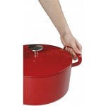 Sitram COCOTTE Sitrabella ronde en fonte émaillée 5 litres Extérieur rouge et intérieur noir mat toutes sources de chaleur y compris induction et four 711090 - B015XEE2RYG