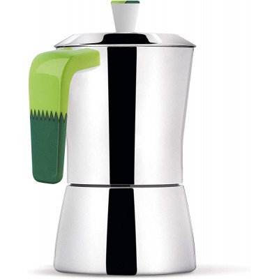 Giannini 6653 Tua machine à café 6 3 tasses Vert Poignée et pommeau non toxique Multicolore - B07DDXQRCDX