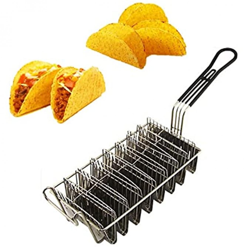Panier frit Frites Frites Panier Panier Panier Taco Panier Panier Panier à frire avec manche Français Fries Fridy Panier Outil Filtre à aliments frits Size : 6gird - B09TVDQRM3R
