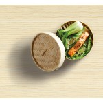 KitchenCraft World of Flavours Panier de Cuisson Vapeur en Bambou 2 Étages 20 cm - B0001IWWJ88