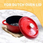 Geieold Poignée du four néerlandais poignée de rechange du couvercle de la casserole en acier inoxydable pour Aldes Lodge-1 paquet ZC10 - B09TVVR9FCV