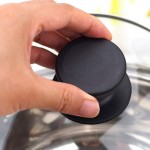 TopHomer Bouton de remplacement universel pour couvercle de casserole en silicone anti-chaleur poignée de couvercle de casserole avec écrou à vis Noir - B08FQZJ9PL4