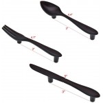 YUPVM Lot de 15 couteaux fourchettes armoires tiroirs poignées de traction de 7,8 cm du centre à centre noir mat - B09PB22YPSU